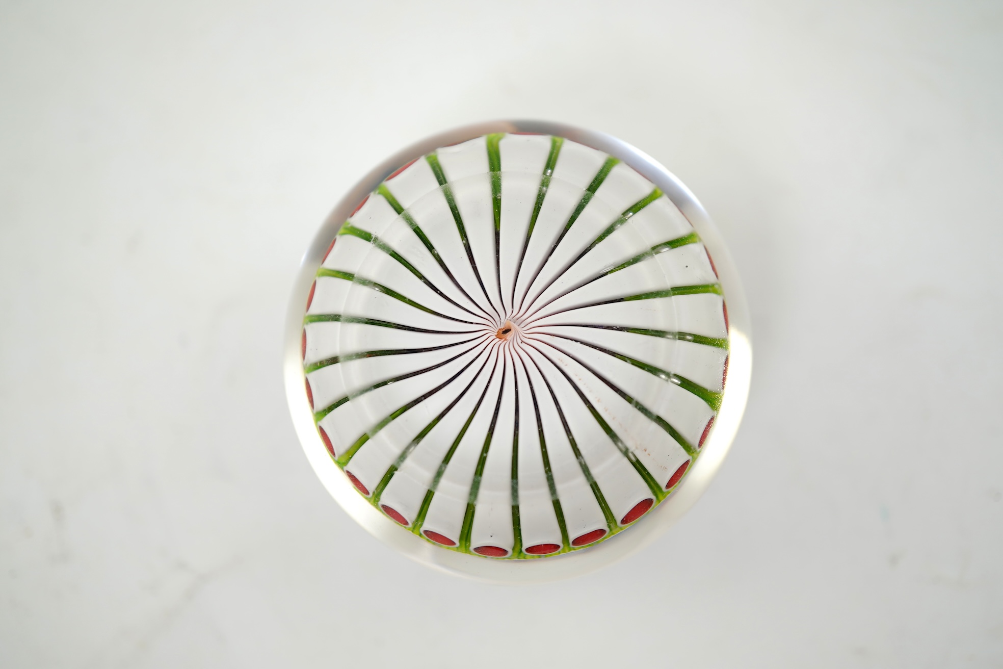 A rare St. Louis concentric millefiori paperweight, mid 19th century